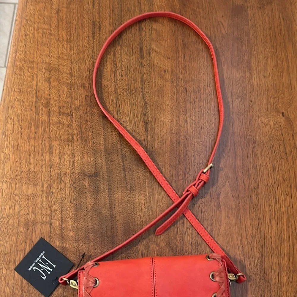 NEW I.N.C. Concepts Cross Body or Clutch Bag in Deep Coral Color
